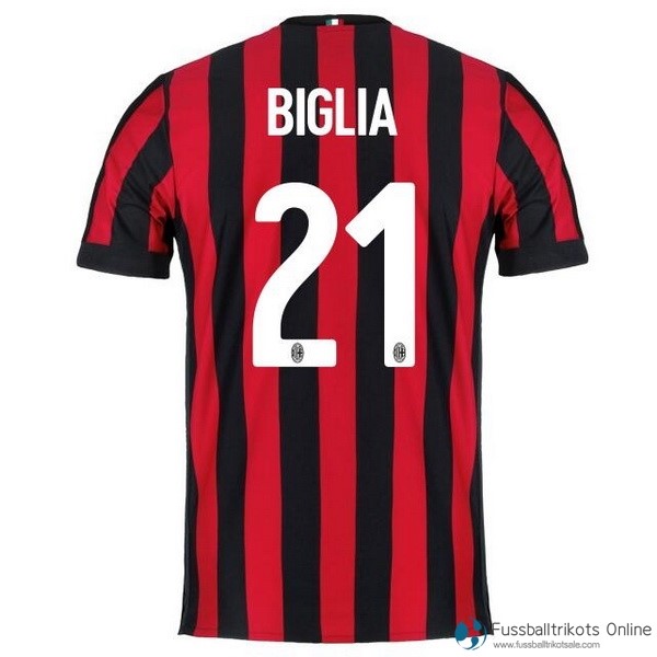 AC Milan Trikot Heim Biglia 2017-18 Fussballtrikots Günstig